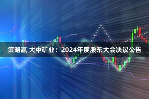 策略赢 大中矿业：2024年度股东大会决议公告